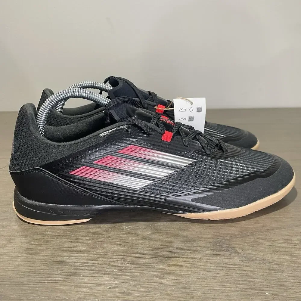 Adidas Mens Size 10.5 Shoes NEW F50 League Indoor Soccer IN Black Red IE1227